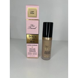 Too Faced Born This Way Super Coverage Multi Use Concealer Light Beige .45oz NIB