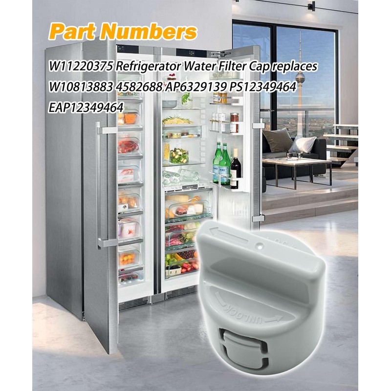 W11220375 Refrigerator Filter Cap Compatible with Whirlpool Kitchen-Aid Refrigerator,Replaces W10813883