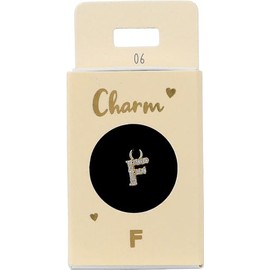 Depesche 11834-006 Letter F Charm Gold Plated Pendant Necklace Bracelet Earrings Gift, Metal, No Gemstone