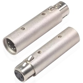 Xiatiaosann XLR to 5Pin Din MIDI Adapter, MIDI 5 Pins DIN Male to XLR 3 Pins Male Convertor Adapter for Match Music Instruments (2 Pack)