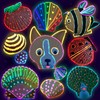 Omuyasi Glow-in-the-Dark Shells Painting Crafts, Craft Set Children from 4