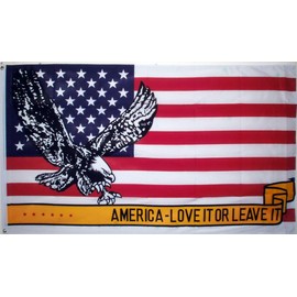 Novelties Large 3 X5 American Usa Eagle Love It or Leave It Flag