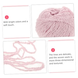 DOITOOL 2 Rolls Chenille Velvet Yarn for Doll Knitting and Blankets Ply Yarn for DIY Hand Knitting Projects Beginners