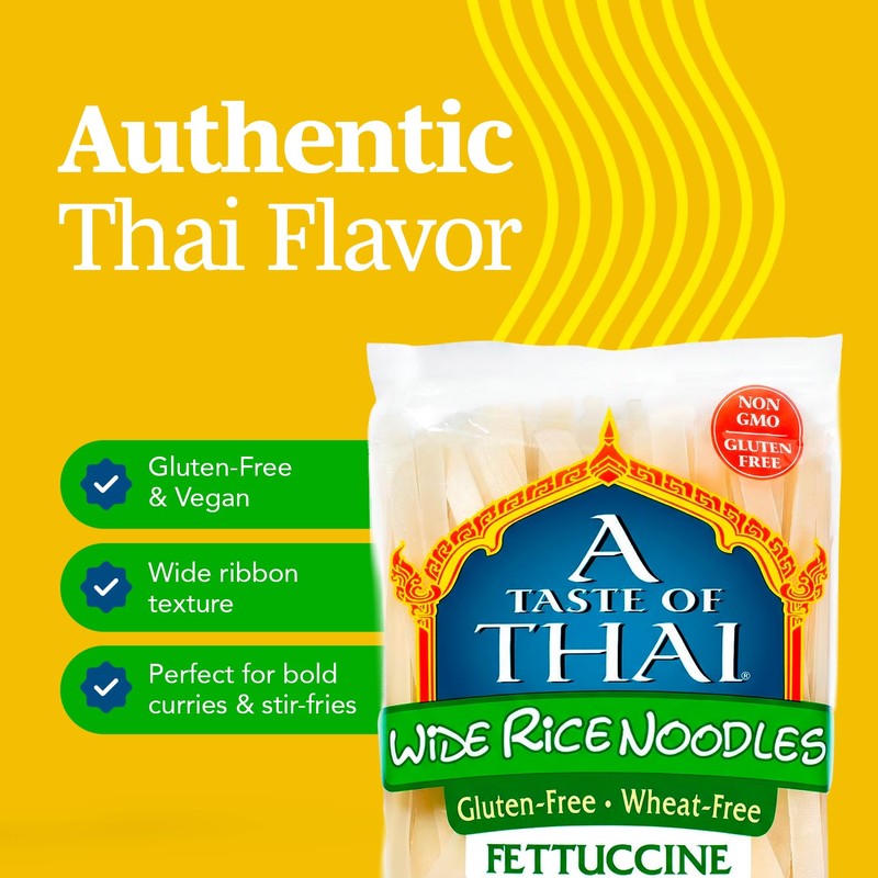 Taste Of Thai Noodle Rice gluten free Extra wide, 16