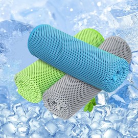 Cooling Towel, Set of 3, Cool Towel, Instant Cooling Type, Cooling Towel, For Summer, UV Protection, Heatstroke Prevention, Long Drying, Super Absorbent, Cold Towel, Portable, Infinite Cool, Cool,