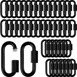 50 Pack 1.95“ Chain Quick Links - Anti-Rust Heavy Duty Carabiner Connector, M5 Small Locking Carabiner Links Threaded, Chain Connector, 650 Lbs Capacity