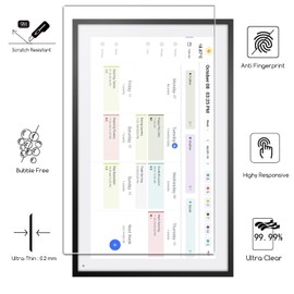 KEANBOLL 2-Pack Tempered Glass Screen Protector for Skylight Digital Calendar 15-Inch - 9H Hardness Anti-Shatter HD Clear Shield