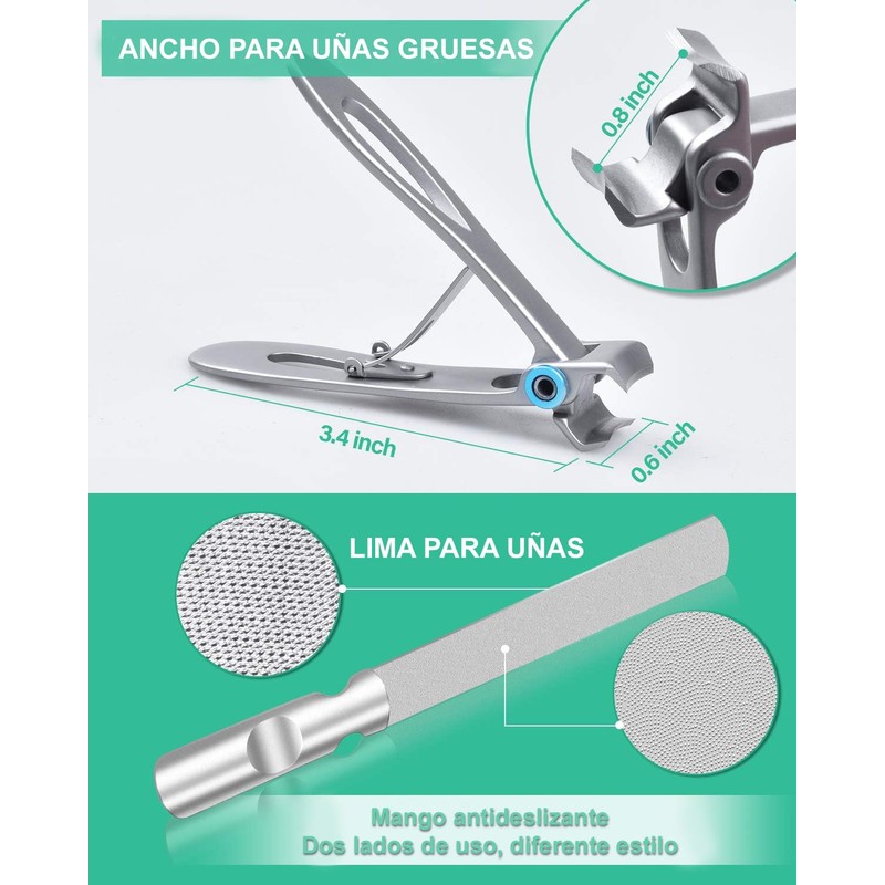 Triko Kit de Pedicura Profesional de 7 Herramientas, Cortauñas de