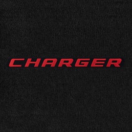 Lloyd Mats Heavy Duty Carpeted Floor Mats for Dodge Charger AWD 2011-2023 (Charcoal, 4PC - Red Charger)