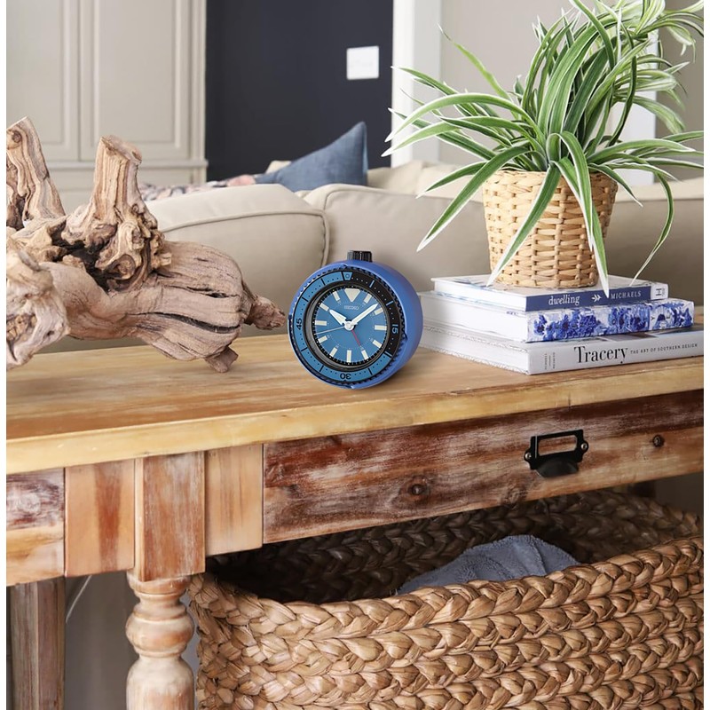 Seiko Mai Modern Non Ticking Bedroom Alarm Clock, 4 Inch,
