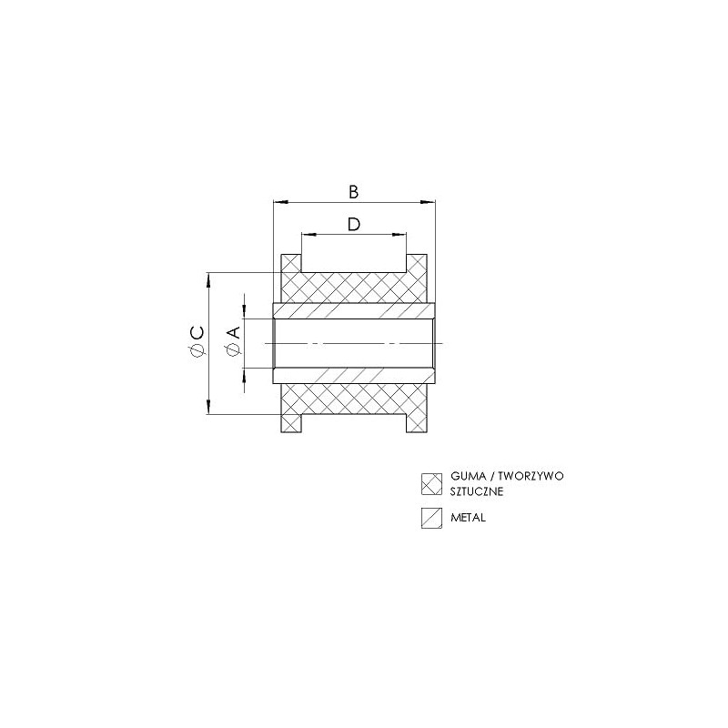 Tedgum 00222826 Bearing Bushing Rear Leaf Spring H Pressure Plate