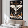Krelymics Moth Tapestry Mushroom Tapestry Sun and Moon Tapestries Moon