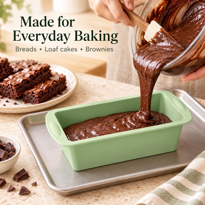 Silicone Baking Molds NonStick Rectangle Cake Pans Mini Loaf Pan