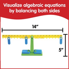 edxeducation Student Math Balance | Includes 20 Weights | Beginner Addition, Subtraction and Equations | Early Math and Number Concepts Manipulative