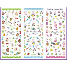 100 + Easter Egg Bunny Nail Art Decals