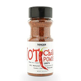 Thai Chili Pepper Powder, 2 oz Thai Bird’s Eye Chili, Spicy Lover, Taste of Variety, Essential Spice Seasoning for Cookshelf Kitchen