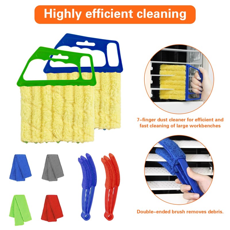 4pcs Window Venetian Blind Cleaner Duster Tool,Blind Duster for Cleaning,Microfiber