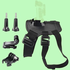 For GoPro Adjustable Dog Pet Harness Back Mount Strap for GoPro HERO 9 8 7 6 5 + 2 J-Hooks
