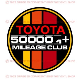 The Vinyl Shop Toyota Decal 500k High Miles Club Tacoma SR5 4X4 4Runner TRD  Tundra Fj Cruiser