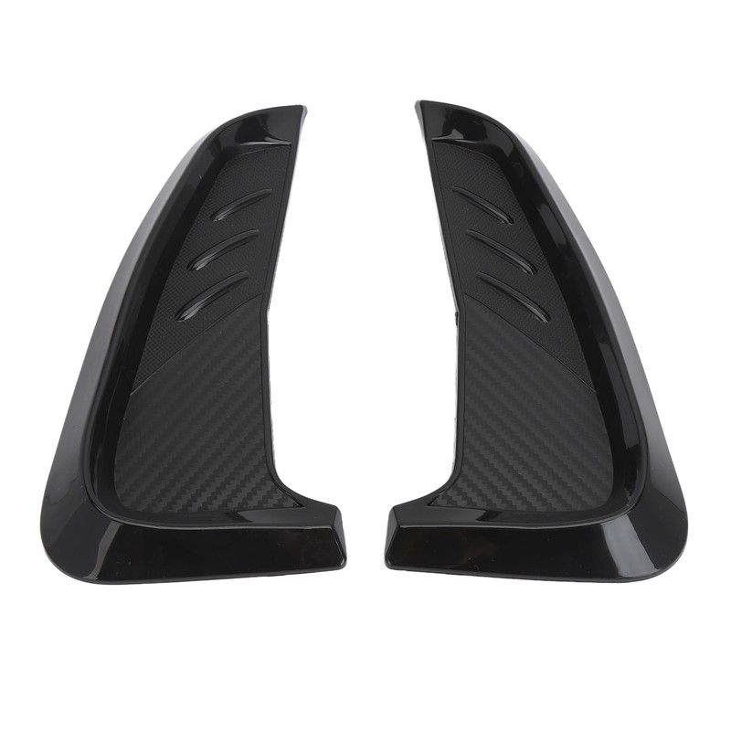 2Pcs Side Mudguard Vent Trim Left Right 20cm Glossy Black