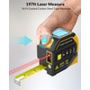 TEPU Laser Tape Measure 4-in-1, 197FT Laser Distance Meter with
