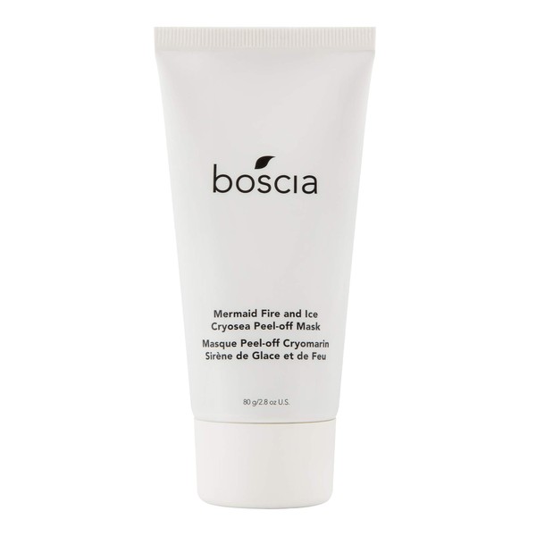 BOSCIA Cryosea Mermaid Fire and Ice Peel-off Facial Mask, Vegan, Cruelty-Free, Natural and Clean Skincare, for Increasing Circulation, Firming and Lifting, Metallic Grey, 80 g