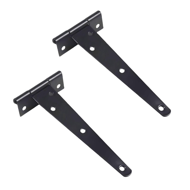 Ctyjia Pack of 2 Black T Hinges, 6 Inch (150