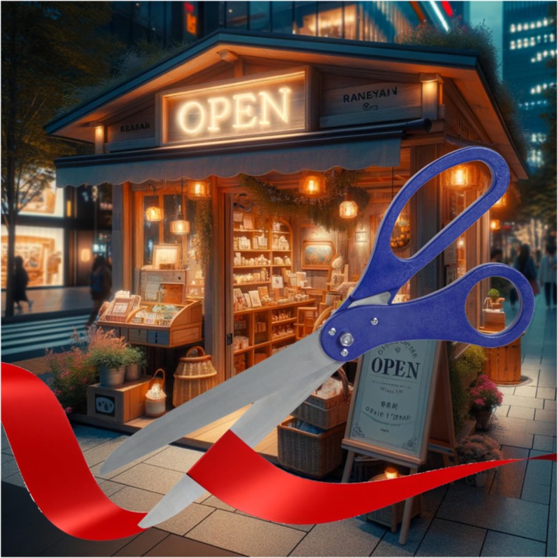 25 Inch Grand Opening Scissors Blue – Blue Scisors 25''