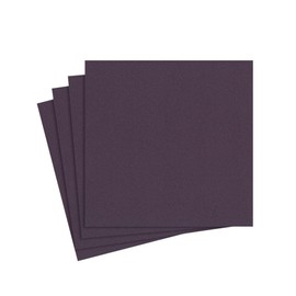 Caspari Paper Linen Solid Cocktail Napkins in Aubergine - Two Packs of 15