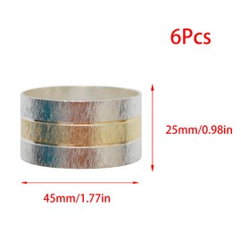 Pocoxll 6 Pcs Napkin Rings,Elegant Table Decor Accessories,Suitable for Table Decorations,Party,Special Events and Gift Giving.(Silver and Gold)