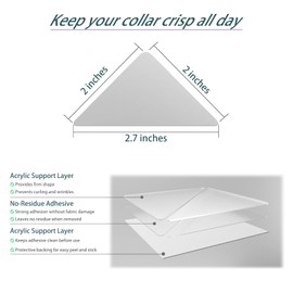 Collar Stays for Polo Shirts 120PCS | No Curl PVC Shirt Collar Stays for Men | Triangle Dress Shirt Collar Inserts Accessories