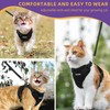 Hkkpet Adjustable Cat Harness and Leash Set for Outdoor Walking,