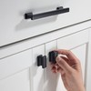 TUNNY 5 Pack Classic Rectangle Solid Cabinet Handles-9"/228mm Screw Spacing