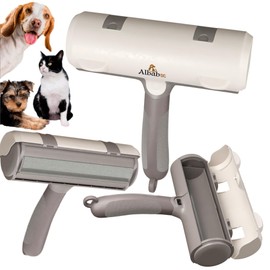 Pet Hair Remover – Reusable Lint Roller – Clean Couch, Furniture, Clothes, Carpet, Bed. Cat Hair Remover Dog Hair Remover Fur Removal Tool No Sticky Tape or Adhesive Needed. (White Grey)