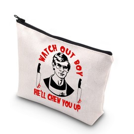BDPWSS True Crime Makeup Bag Jeffrey Serial Killer Inspired Gift Watch Out Boy He'll Chew You Up True Crime Podcast Gift (Watch out boy)