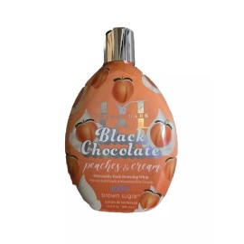 Brown Sugar Double Dark Black Chocolate Peaches & Cream 400X Bronzer Tanning Lotion 13.5 oz
