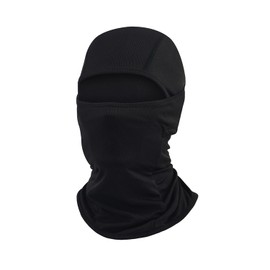 Trifong Full Face Mask, Covered Mask, Face Cover, Cooling Sensation, Breathable, Balaclava, For Bikes, Anti-Bleach, Sweat Absorbent, Quick Drying, For Summer, Balaclava, UV Reduction, Black