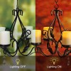 GiveU 3 in 1 Lighting Chandelier with 4pcs Battery Operated