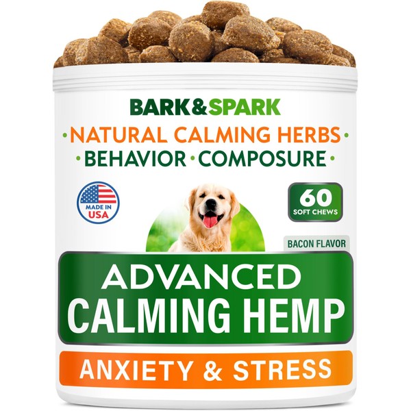 BARK&SPARK Advanced Calming Chews for Dogs - Hemp Chew +