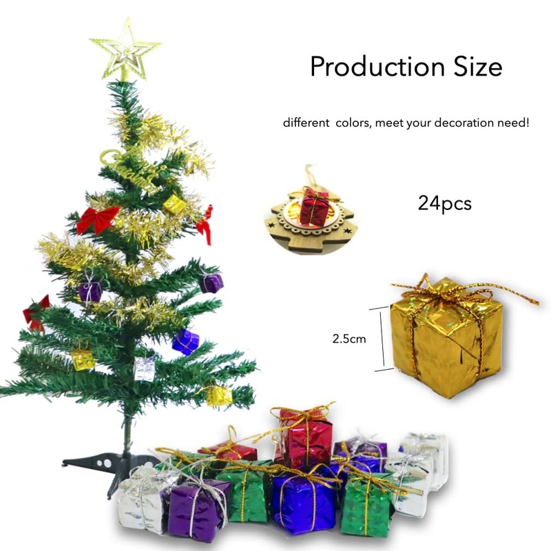 Pack of 24 Decorative Gift Packs Christmas Small Miniature Gift