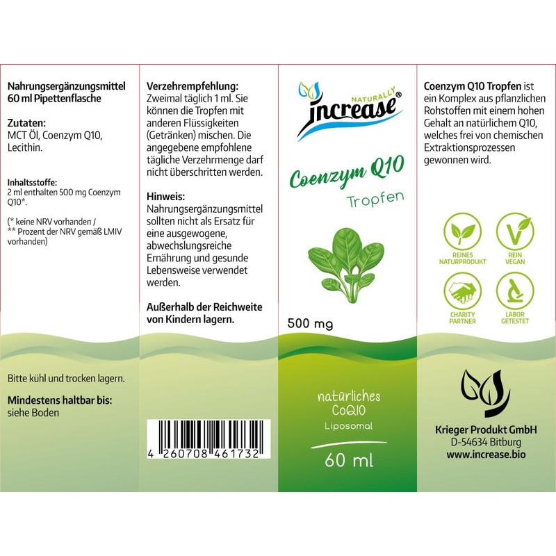 Liposomale Coenzym Q10 Tropfen hochdosiert - (15.000mg Coenzym Q10 pro