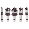 ChgImposs 5PCS Countersink Drill Bit Set, High Speed Steel Countersink