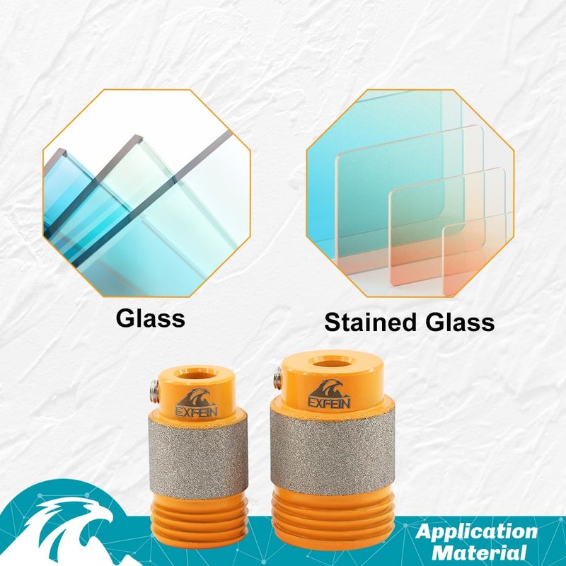 EXFEIN Grinder Bits for Stained Glass - Diamond Grinder Head