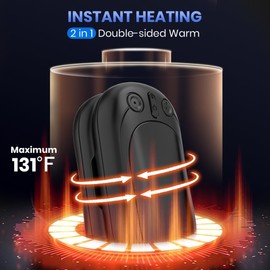 Hand Warmers Rechargeable, SECHKISS 2-Pack 5000mAh Reusable Portable Hand Warmer, 2 in 1 Electric Pocket Warmer Great for Outdoor, Hunting, Golf, Camping, Warm Gifts for Women Men…