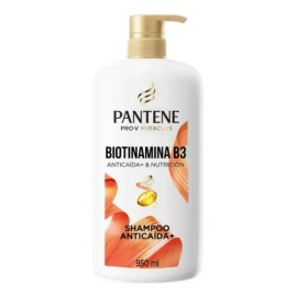 Shampoo Anticaída+ Pantene Biotinamina B3 para cabello débil, 950 ml
