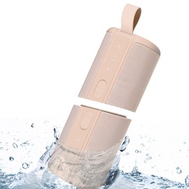 Kove Commuter 2 Portable Speaker - Terracotta Speakers, Wireless with HD Louder Volume, Deep Bass Subwoofer, Microphone, IPX7 Water Resistant - Perfect Boom Box for Home, Outdoor or Travel