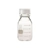 Screw Mouth Bottle Round White (Duran(R) )) with Clear Cap