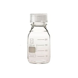 Screw Mouth Bottle Round White (Duran(R) )) with Clear Cap 8.5 fl oz (250 ml) /2-035-03