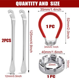 Bicycle Spoke Wrench Steel Size 10-15 Universal Spoke Tensioner for Bicycle Wheel Centring Nipple Tensioner Tension Wrench with Bike Tyre Lever Spoke Wrench Bicycle Tools