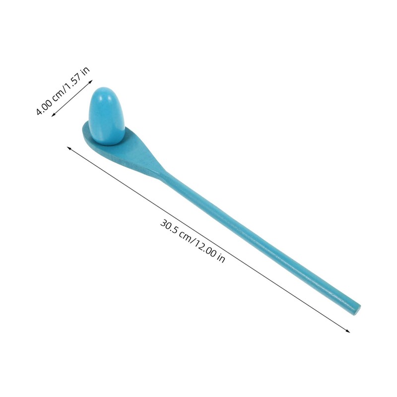 Kisangel 6 Sets Balance Game Egg Spoon Race Wooden Sensory